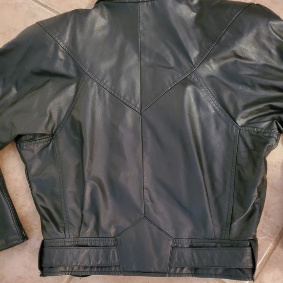 The Leather Ranch Vintage Black Genuine Leather Jacket, Unisex Size 2 - Picture 12 of 12